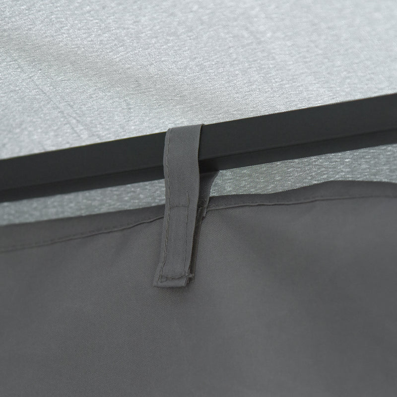 Canopies & Gazebos, Atriana 10' x 10' Outdoor Patio Gazebo with Double Tier Canopy Shade - Dark Grey - Seasonal Overstock