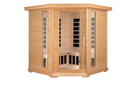 Blisspod, Vienna, Corner Spacious Far Infrared Sauna Canadian Hemlock Ultra Low EMF, 12 Heaters, 4-5 Persons