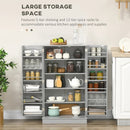 Basil Valley Slim Kitchen Pantry Cabinet Spice Rack with Adjustable Shelves - Grey