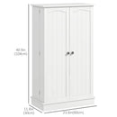 Basil Valley Slim Kitchen Pantry Cabinet Spice Rack with Adjustable Shelves - White