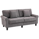 Benjamin 78" 3 Seat Grey Corduroy Sofa 