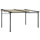 Gazebos, Bennington 10' x 13' Outdoor Pergola with Sliding Retractable Canopy - Beige - Seasonal Overstock