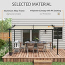 Gazebos, Bennington 10' x 13' Outdoor Pergola with Sliding Retractable Canopy - Beige - Seasonal Overstock