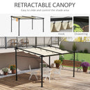 Gazebos, Bennington 10' x 13' Outdoor Pergola with Sliding Retractable Canopy - Beige - Seasonal Overstock
