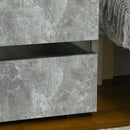 Night Tables, Bentlix Grey 2 Drawer Nightstand with RGB LED Light - Seasonal Overstock