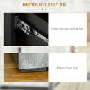 Night Tables, Bentlix Grey 2 Drawer Nightstand with RGB LED Light - Seasonal Overstock