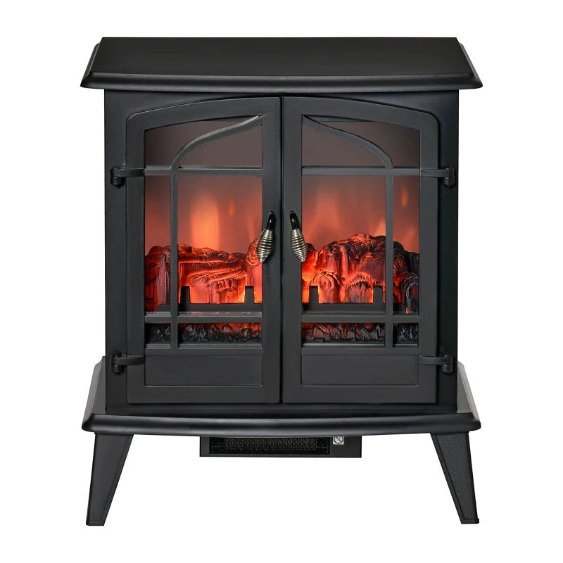 Berkely Street 25" Electric Fireplace with Black Stove Look and 1400W Heater