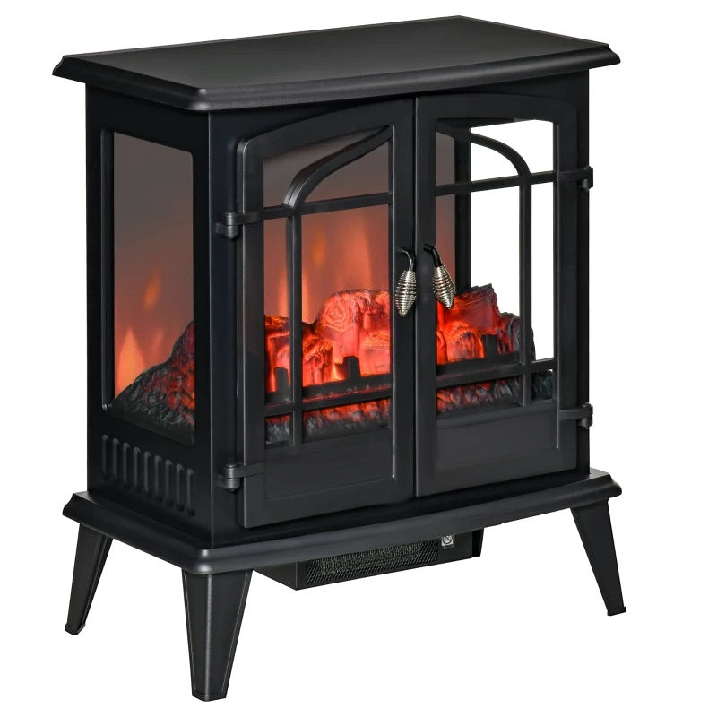 Berkely Street 25" Electric Fireplace with Black Stove Look and 1400W Heater