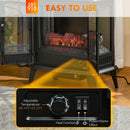 Berkely Street 25" Electric Fireplace with Black Stove Look and 1400W Heater