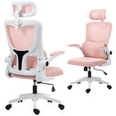 Bexford Lane High Back Office Chair Mesh Computer Desk Chair with Lumbar Support and Adjustable Height - Pink
