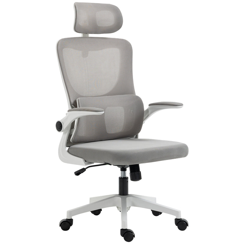 Bexford Lane High Back Office Chair Mesh Computer Desk Chair with Lumbar Support and Adjustable Height - Grey