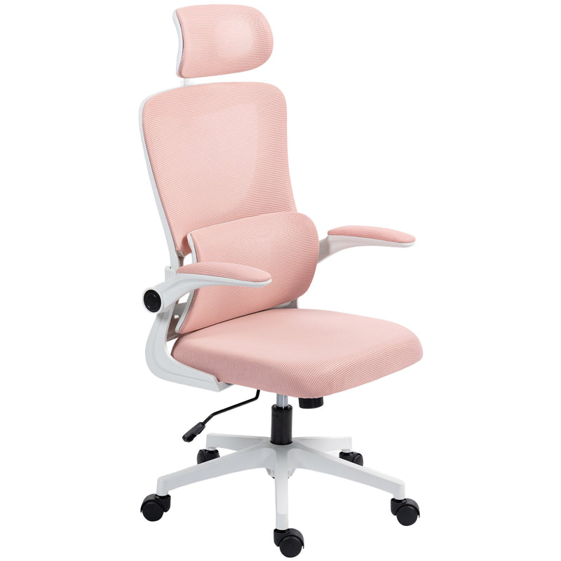 Bexford Lane High Back Office Chair Mesh Computer Desk Chair with Lumbar Support and Adjustable Height - Pink