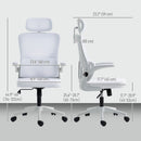 Bexford Lane High Back Office Chair Mesh Computer Desk Chair with Lumbar Support and Adjustable Height - White