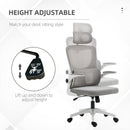 Bexford Lane High Back Office Chair Mesh Computer Desk Chair with Lumbar Support and Adjustable Height - Grey
