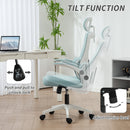 Bexford Lane High Back Office Chair Mesh Computer Desk Chair with Lumbar Support and Adjustable Height - Light Blue