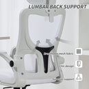Bexford Lane High Back Office Chair Mesh Computer Desk Chair with Lumbar Support and Adjustable Height - White