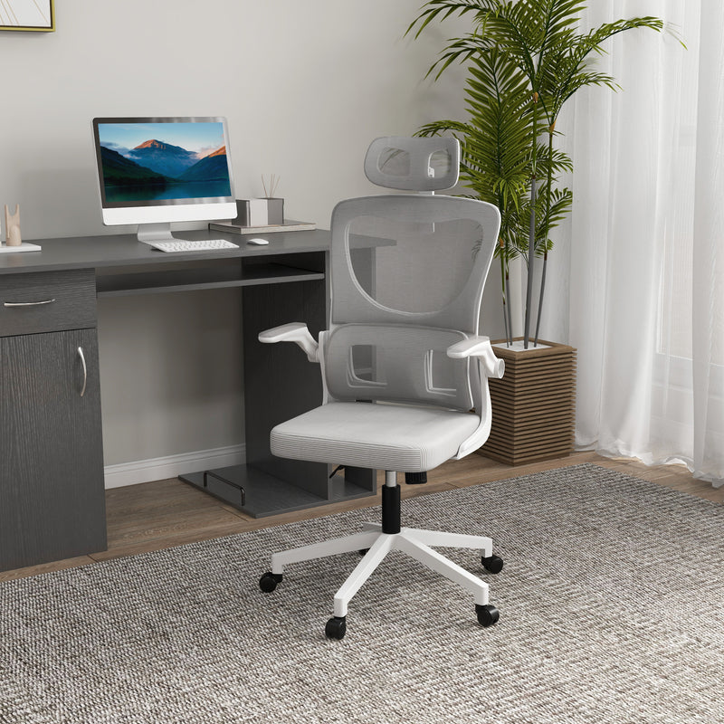 Bexford Lane High Back Office Chair Mesh Computer Desk Chair with Lumbar Support and Adjustable Height - Grey