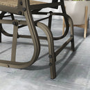 Birmingham 3pc Outdoor Glider Chair Set with Table for Patio, Brown