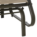 Birmingham 3pc Outdoor Glider Chair Set with Table for Patio, Mixed Grey