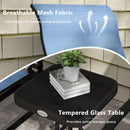 Birmingham 3pc Outdoor Glider Chair Set with Table for Patio, Light Blue