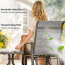 Birmingham 3pc Outdoor Glider Chair Set with Table for Patio, Grey