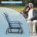 Birmingham 3pc Outdoor Glider Chair Set with Table for Patio, Light Blue