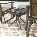 Birmingham 3pc Outdoor Glider Chair Set with Table for Patio, Brown