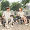 Birmingham 3pc Outdoor Glider Chair Set with Table for Patio, Grey