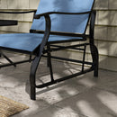 Birmingham 3pc Outdoor Glider Chair Set with Table for Patio, Light Blue