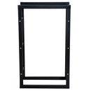 Black Vertical Indoor Outdoor Log Holding Firewood Rack - 24"W x 39"H