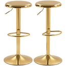 Brix Avenue 2pc Adjustable Height Metal Barstool Set 23.6 to 31.5-Inch - Gold