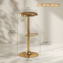 Brix Avenue 2pc Adjustable Height Metal Barstool Set 23.6 to 31.5-Inch - Gold