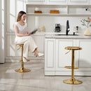 Brix Avenue 2pc Adjustable Height Metal Barstool Set 23.6 to 31.5-Inch - Gold