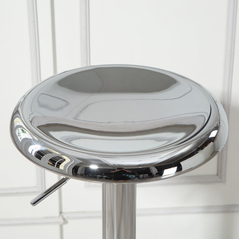 Brix Avenue 2pc Adjustable Height Metal Barstool Set 23.6 to 31.5-Inch - Silver