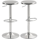 Brix Avenue 2pc Adjustable Height Metal Barstool Set 23.6 to 31.5-Inch - Silver