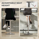 Brix Avenue 2pc Adjustable Height Metal Barstool Set 23.6 to 31.5-Inch - Silver