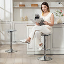 Brix Avenue 2pc Adjustable Height Metal Barstool Set 23.6 to 31.5-Inch - Silver