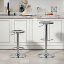 Brix Avenue 2pc Adjustable Height Metal Barstool Set 23.6 to 31.5-Inch - Silver