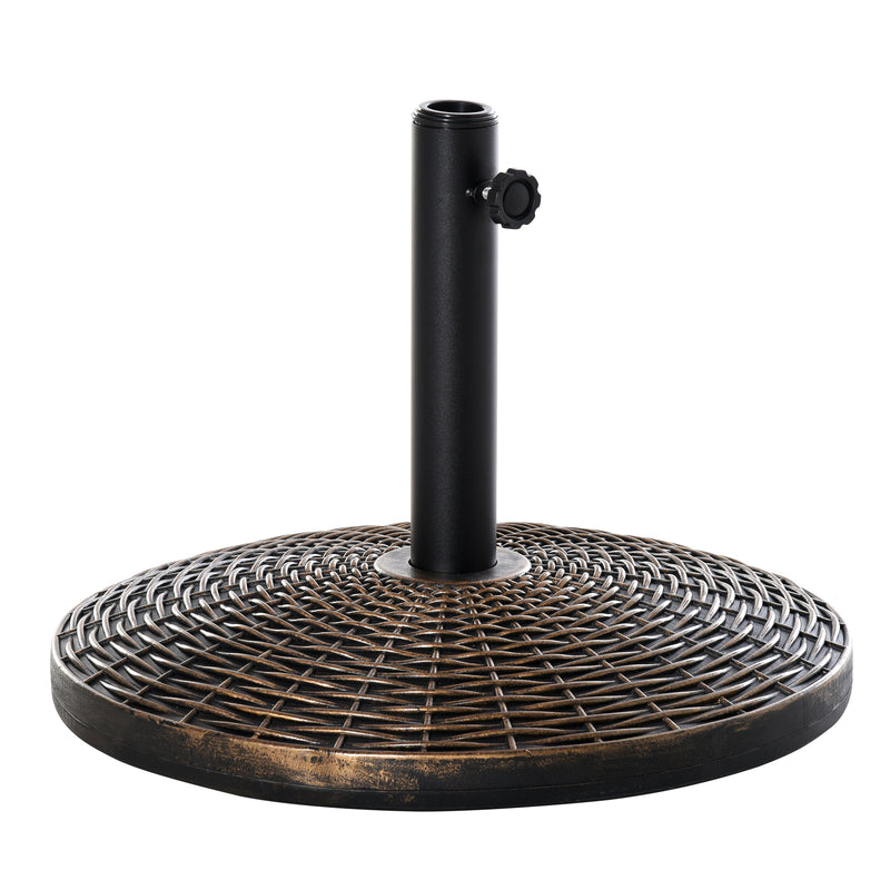 Umbrella Base Weights, Bronze 31lbs Round Weighted Patio Umbrella Base 19-in Diameter - Seasonal Overstock