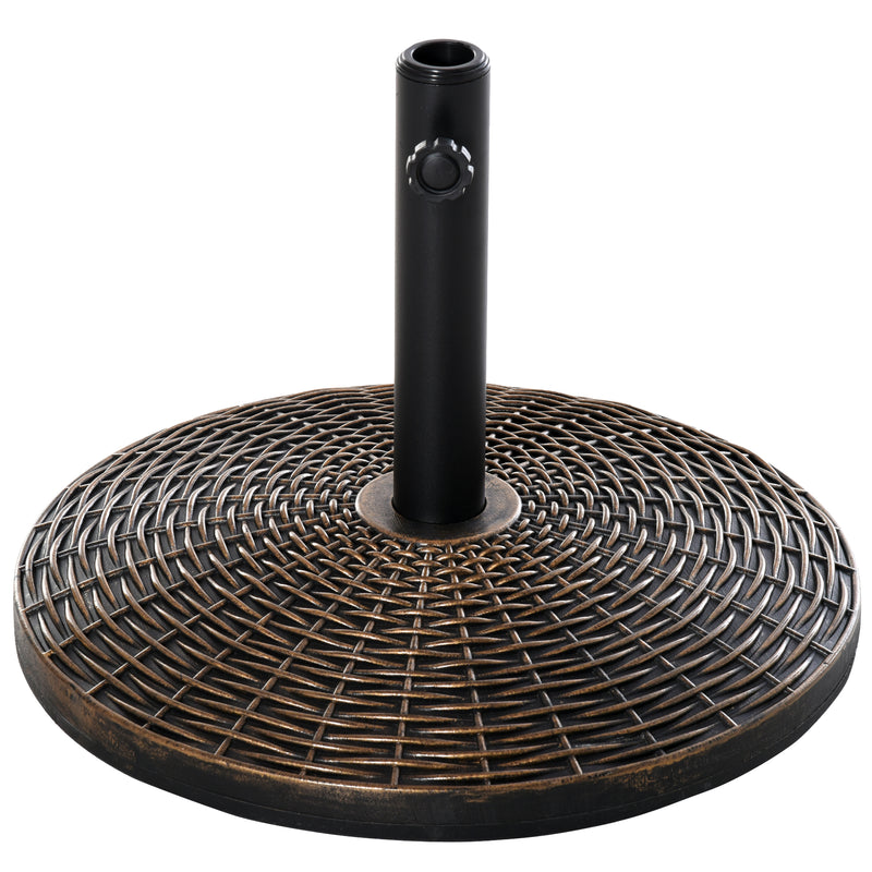 Umbrella Base Weights, Bronze 31lbs Round Weighted Patio Umbrella Base 19-in Diameter - Seasonal Overstock