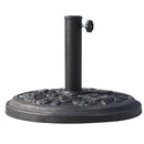 Umbrella Base Weights, Bronze Cast Resin 18" Round Patio Umbrella Base Weight Stand for Parasol Umbrellas - Seasonal Overstock