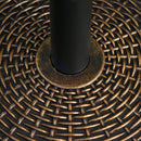 Umbrella Base Weights, Bronze Rattan Look 55lbs Heavy Duty Weighted Patio Umbrella Base 21-in Diameter - Seasonal Overstock
