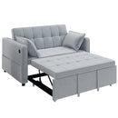 Camilla Convertible Sleeper Sofa Bed, 3-in-1 Pull Out Sofa with USB Charging