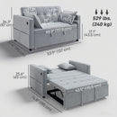 Camilla Convertible Sleeper Sofa Bed, 3-in-1 Pull Out Sofa with USB Charging