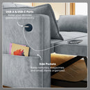 Camilla Convertible Sleeper Sofa Bed, 3-in-1 Pull Out Sofa with USB Charging