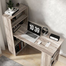 Caroline Computer Desk Bookshelf Combo - Oak Grey
