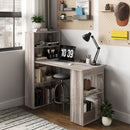 Caroline Computer Desk Bookshelf Combo - Oak Grey