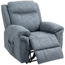 Gray recliner chair on a white background