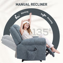 Manual recliner chair with a woman relaxing, labeled 'Working' and 'Relaxing'.