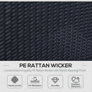 Outdoor Furniture, Cedar Loft 6pc Outdoor Patio Rattan Corner Sofa with Dining Table and Stools - White - Seasonal Overstock